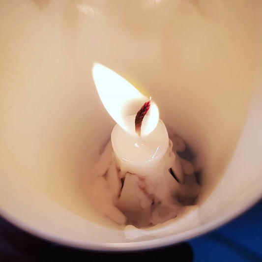 Catch the wax and protect the flame